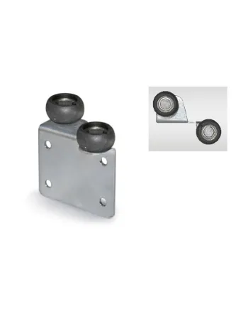 Carro Superior Acero 16 mm para Armario Corredero | Rodamiento Guía Superior