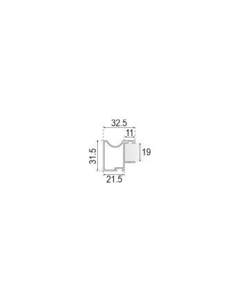 Kit Perfil Tirador Puerta Armario 19 mm Plata Mate 2,60m | Sistema Completo