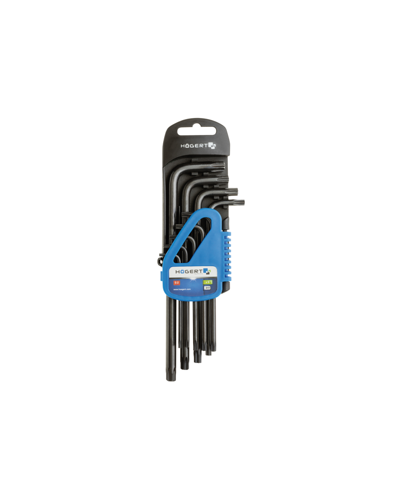 Juego 9 Llaves Torx Largas CrV | Herramienta Tornillos Seguridad