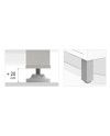 Pata Decorativa Aluminio Regulable 100 mm | Mueble Cocina