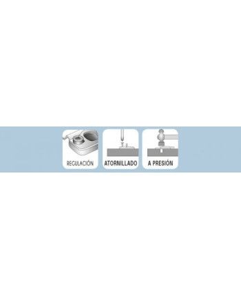 Base DTC Clip-On 3D Tornillo H=0 | Base para Bisagra Regulable