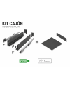Kit Cajón Metálico AXISPRO PUSH 84 mm | Guías Ocultas + Melamina a Medida