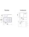 Fregadero MADRID Inox y negro | Bajo Pedido |