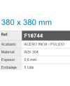 Fregadero ZURICH 380x380 Inox y negro | Bajo Pedido |