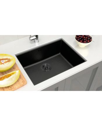 Fregadero OMEGA bajo encimera Inox y negro