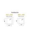 Fregadero Inox 45x50, 50x50 y 55x50 cm Compacto | Serie Boston Cocina