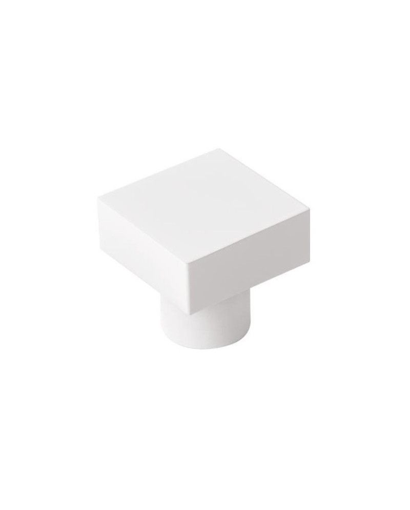 Pomo Cuadrado Mate | Negro, Blanco y Cromo 25x25 mm