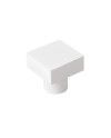 Pomo Cuadrado Mate | Negro, Blanco y Cromo 25x25 mm