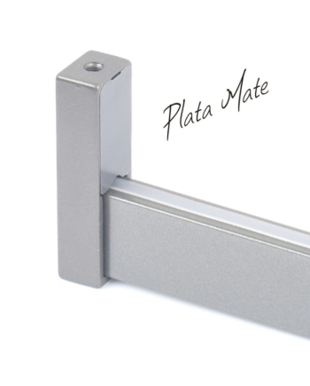 Barra Armario Rectangular Plata 3,95 m | Barra Colgar Ropa Resistente