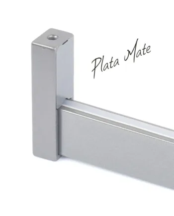 Barra Armario Rectangular Plata 3,95 m | Barra Colgar Ropa Resistente