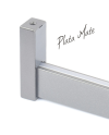 Barra Armario Rectangular Plata 3,95 m | Barra Colgar Ropa Resistente