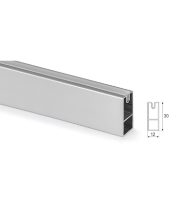 Barra Armario Rectangular Plata 3,95 m | Barra Colgar Ropa Resistente
