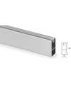 Barra Armario Rectangular Plata 3,95 m | Barra Colgar Ropa Resistente
