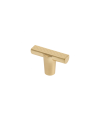 Pomo Oro Cepillado en T | Tirador Dorado para Muebles