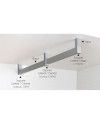 Barra Armario Rectangular Plata 3,95 m | Barra Colgar Ropa Resistente