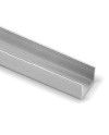 Perfil U 16 mm Plata Mate 1m | Remate y Protección de Cantos Profesional
