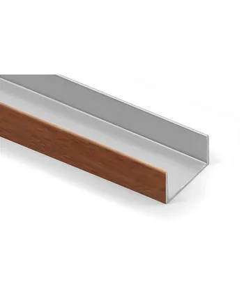 Perfil U 16 mm Madera Pino 1m | Remate de Cantos Natural y Profesional