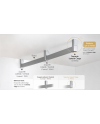 Juego Soporte Lateral Ciego Barra Rectangular | Grafito Blanco Plata Negro