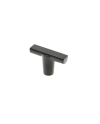 Pomo Negro Mate en T | Tirador Moderno para Muebles Cocina