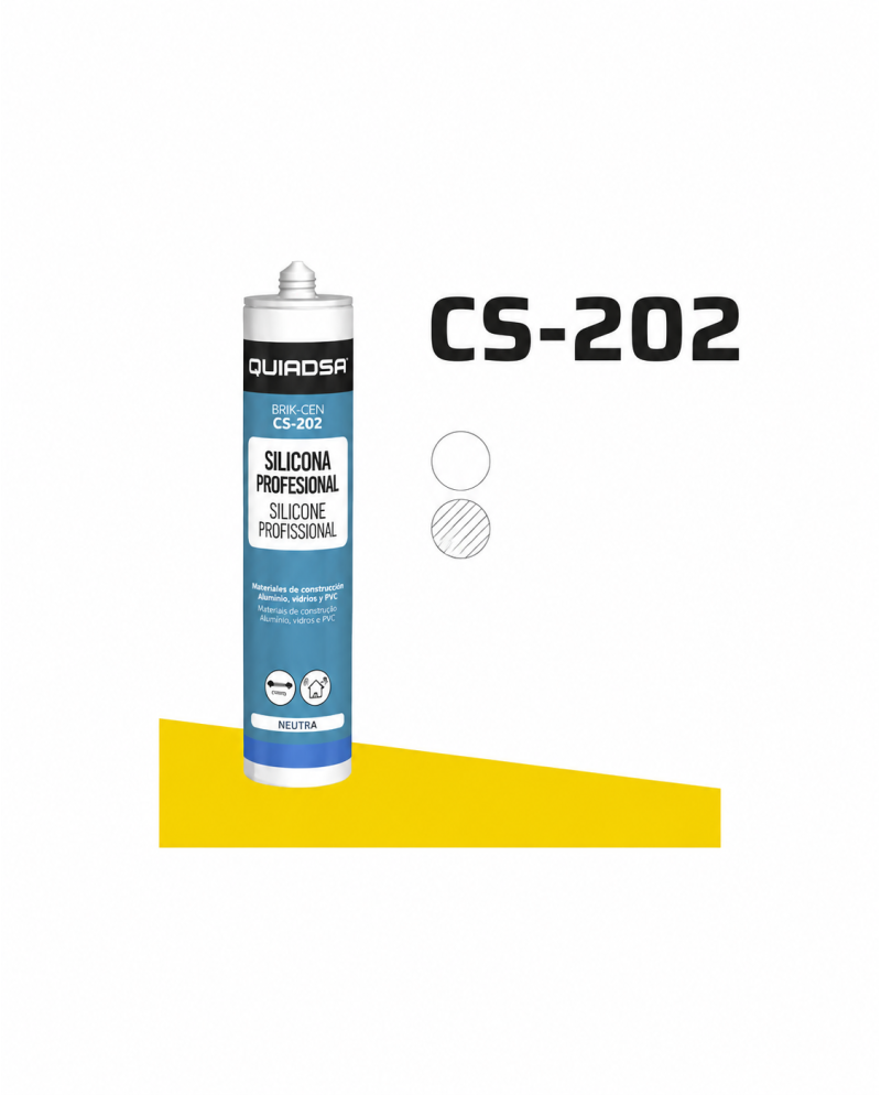 Brik-Cen CS-202 Silicona Profesional Neutra Translúcido/Blanco |