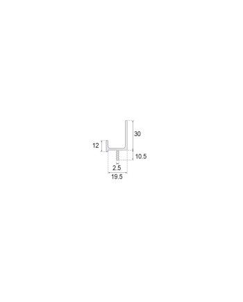 Tirador Uñero Encastrado 30 mm 1,5 m | Perfil Gola Cocina