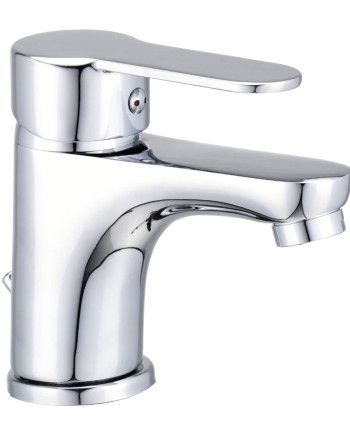 Grifo Monomando Lavabo Lyon | Minimalista Cromo Brillante