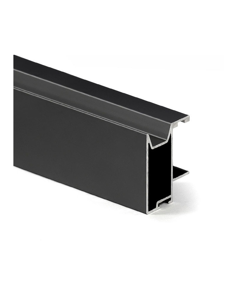 Kit Perfil Tirador Puerta Armario 19 mm Plata Mate 2,60m Modelo C 28814