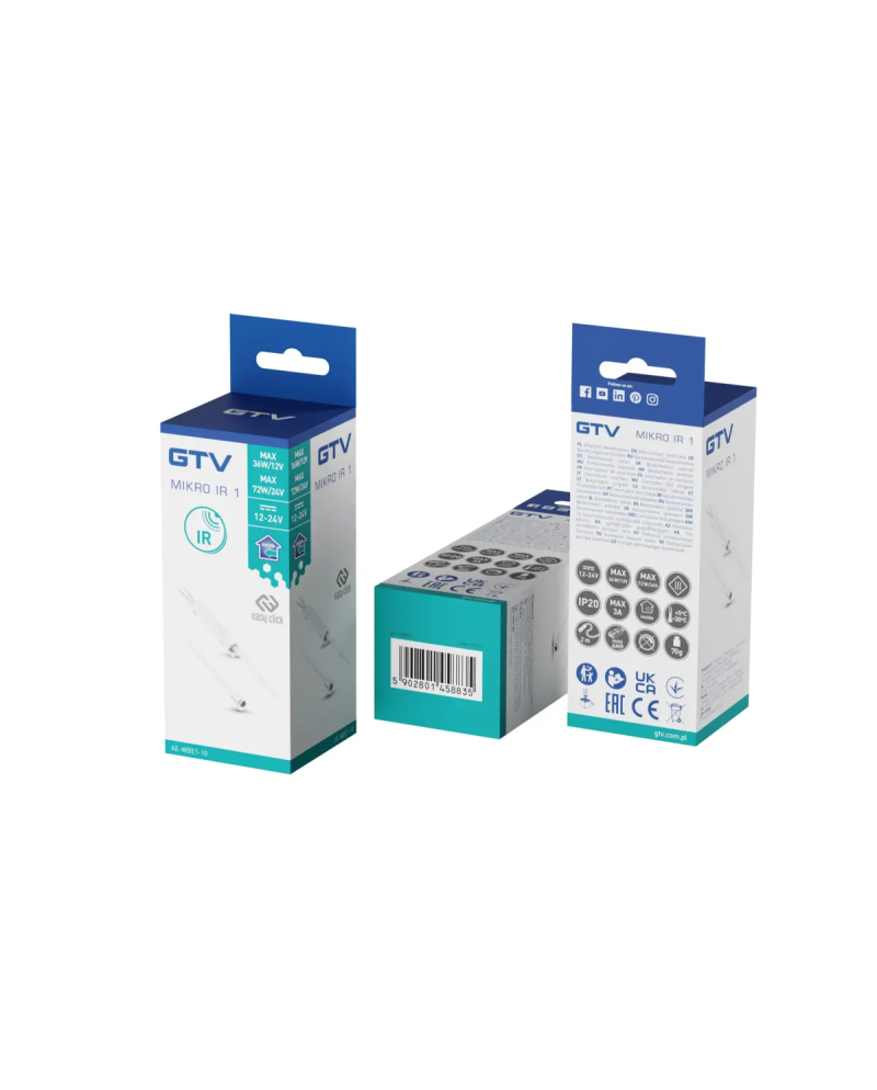 Interruptor Sin Contacto Mikro IR 12V 36W | Sensor LED