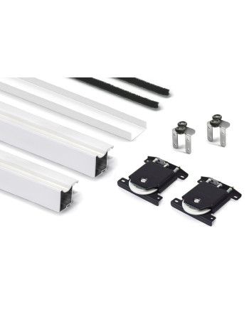 Kit Perfil Tirador Puerta Armario 19 mm Blanco Mate RAL 9003 2,60m | Sistema Completo
