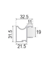 Kit Perfil Tirador Puerta Armario 19 mm Blanco Mate RAL 9003 2,60m | Sistema Completo