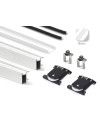 Kit Perfil Tirador Puerta Armario 19 mm Blanco Mate RAL 9003 2,60m Modelo F28811-R