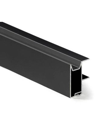 Kit Perfil Tirador Puerta Armario 19 mm Negro Mate 2,60m Modelo C 28812