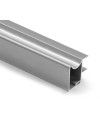Kit Perfil Tirador Puerta Armario 16 mm Plata Mate 2,60m Modelo R 27004