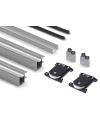 Kit Perfil Tirador Puerta Armario 16 mm Plata Mate 2,60m Modelo R 27004