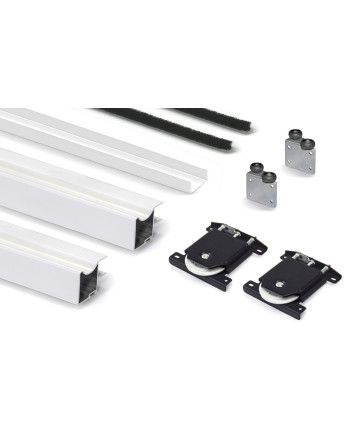 Kit Perfil Tirador Puerta Armario 16 mm Blanco Mate RAL 9003 2,60m Modelo R 27003-R