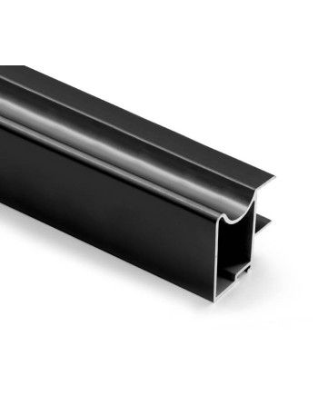 Kit Perfil Tirador Puerta Armario 16 mm Negro Mate 2,60m Modelo R 27038