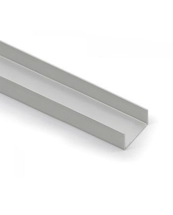 Kit Perfil Tirador Puerta Armario 16 mm Plata Mate 2,60m Modelo C 28764