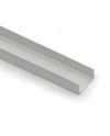 Kit Perfil Tirador Puerta Armario 16 mm Plata Mate 2,60m Modelo C 28764