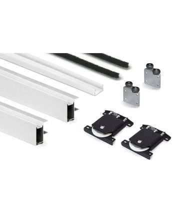 Kit Perfil Tirador Puerta Armario 16 mm Blanco Mate RAL 9003 2,70m Modelo C 28763-R