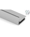 Kit Perfil Tirador Puerta Armario 16 mm Plata Mate 2,60m Modelo M 29784