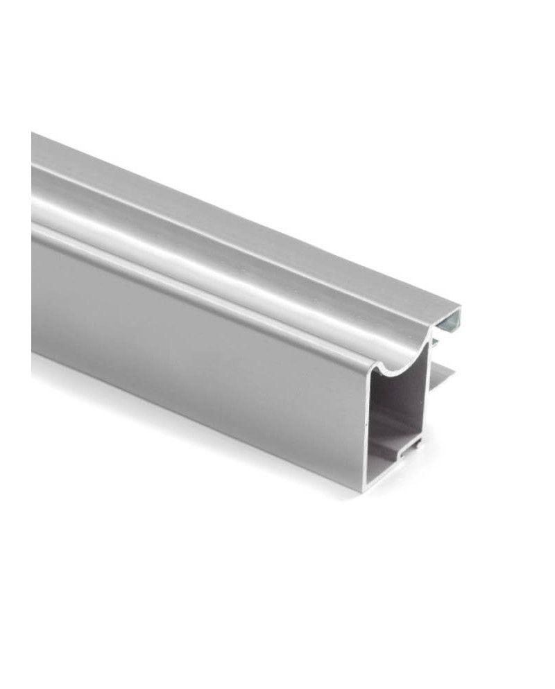 Kit Perfil Tirador Puerta Armario 10 mm Plata Mate 2,60m Modelo R 28004