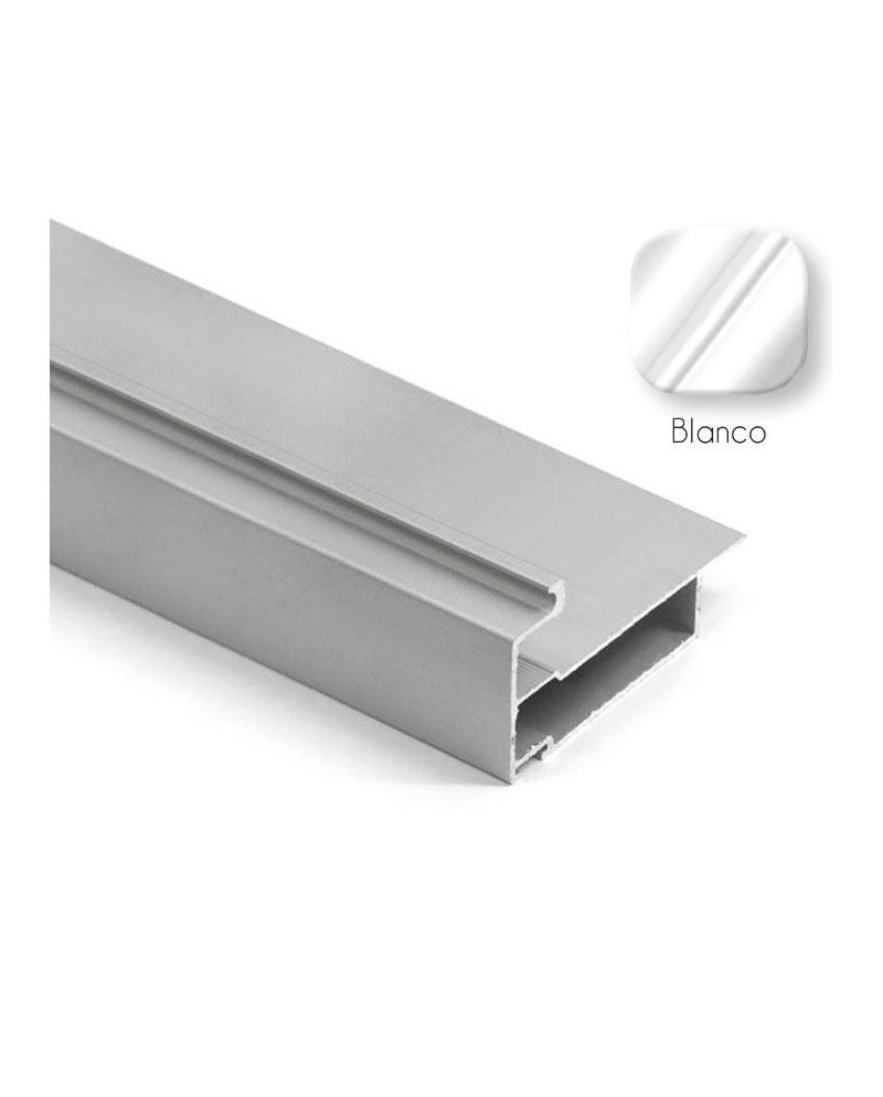 Kit Perfil Tirador Puerta Armario 10 mm Blanco Mate RAL 9003 2,60m Modelo M 28103-R