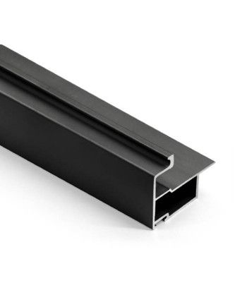 Kit Perfil Tirador Puerta Armario 10 mm Negro Mate 2,60m Modelo M 28082