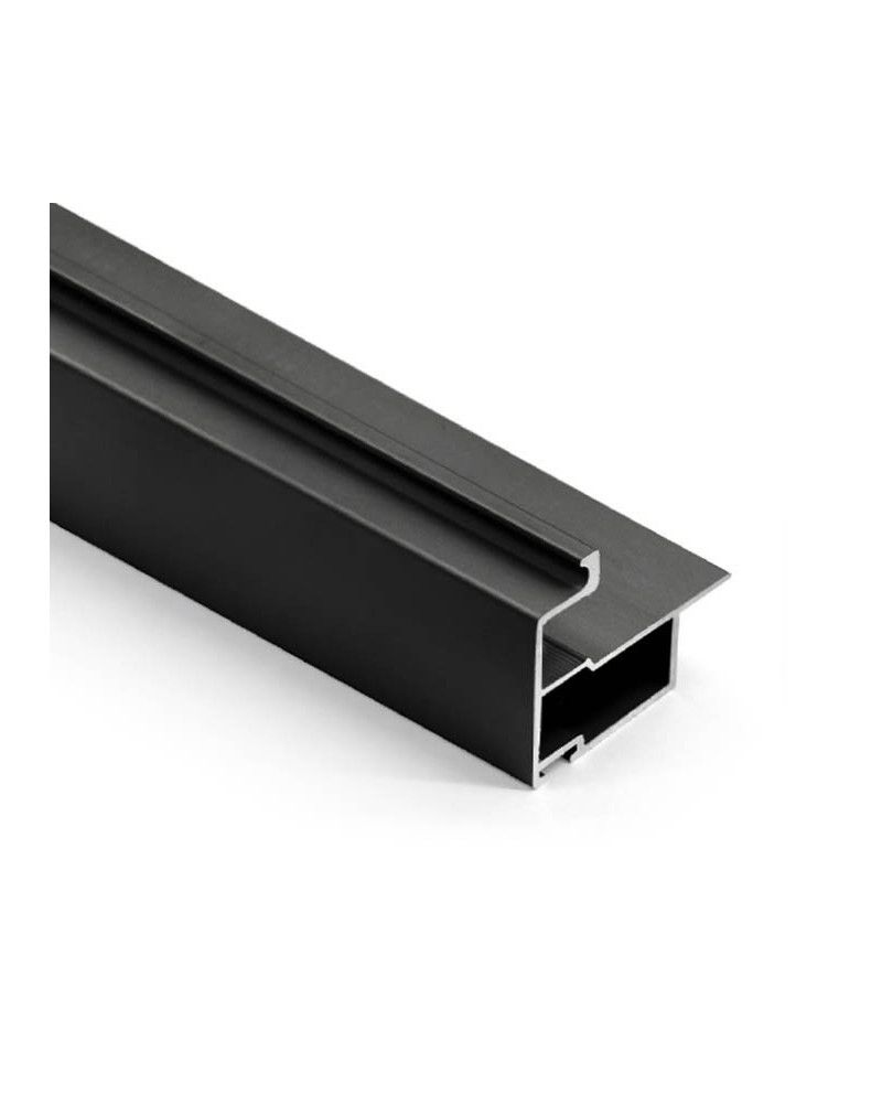 Kit Perfil Tirador Puerta Armario 10 mm Negro Mate 2,60m Modelo M 28082