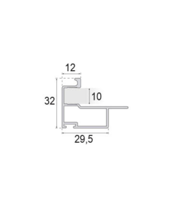 Kit Perfil Tirador Puerta Armario 10 mm Negro Mate 2,60m Modelo M 28082