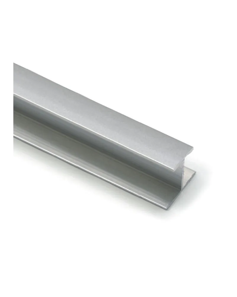 Perfil H Aluminio 16 mm Plata Mate 1m | Unión de Paneles Profesional