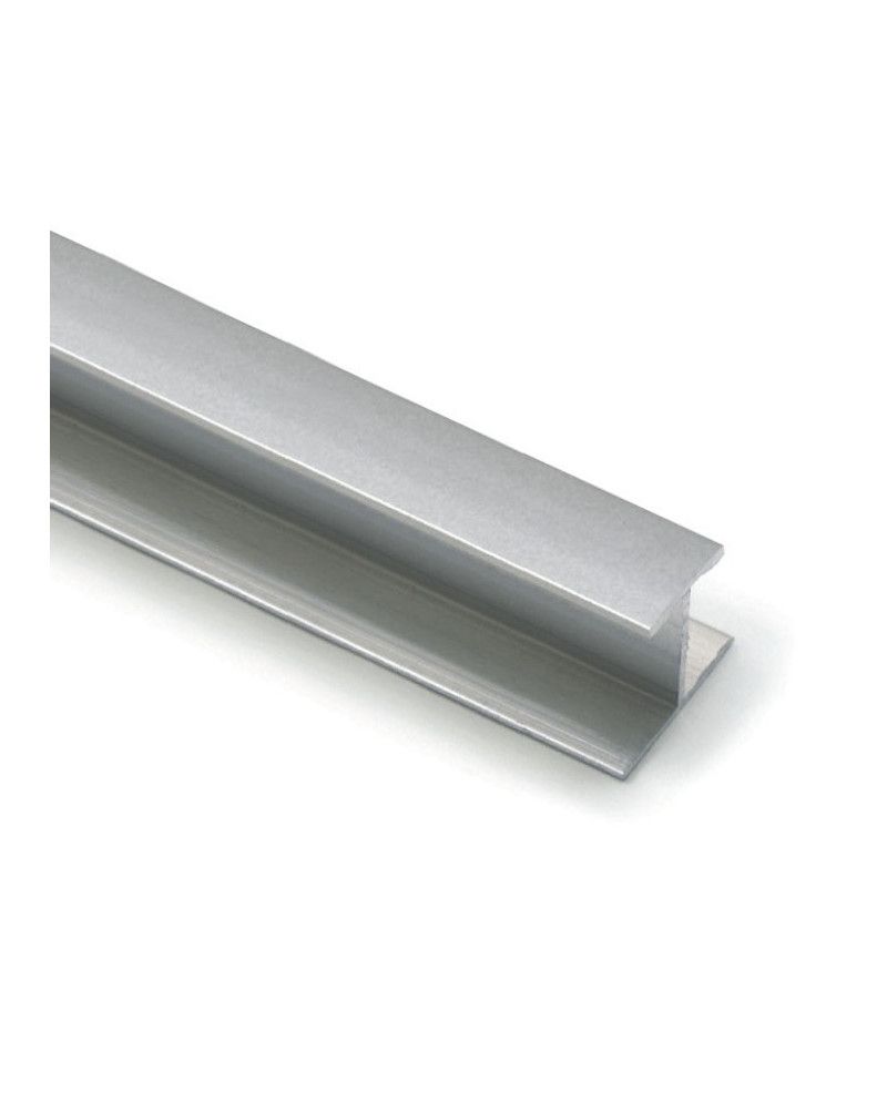 Perfil H Aluminio 16 mm Plata Mate 1m | Unión de Paneles Profesional