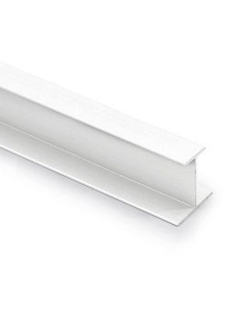 Perfil H 16 mm Blanco Mate RAL 9003 1m | Unión de Paneles Profesional