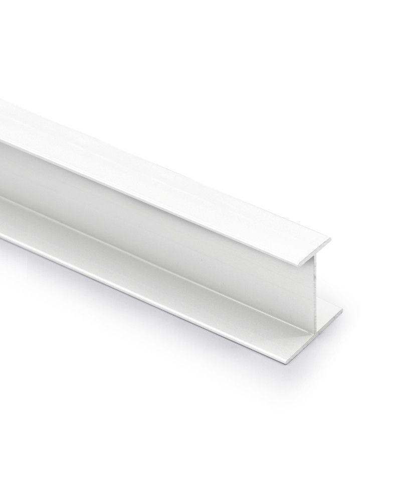 Perfil H 16 mm Blanco Mate RAL 9003 1m | Unión de Paneles Profesional