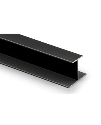 Perfil H 16 mm Negro Mate 1m | Unión de Paneles y Acabado Profesional